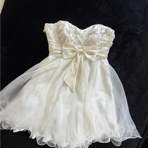Steppin' Out Dress formal prom wedding homecoming size 11/12 ivory - Picture 6 of 16